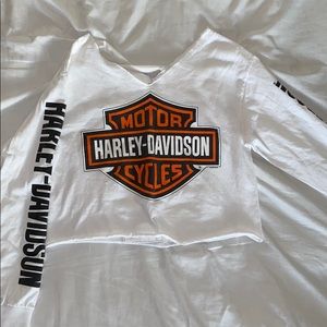 Cropped Harley Davidson Long Sleeve